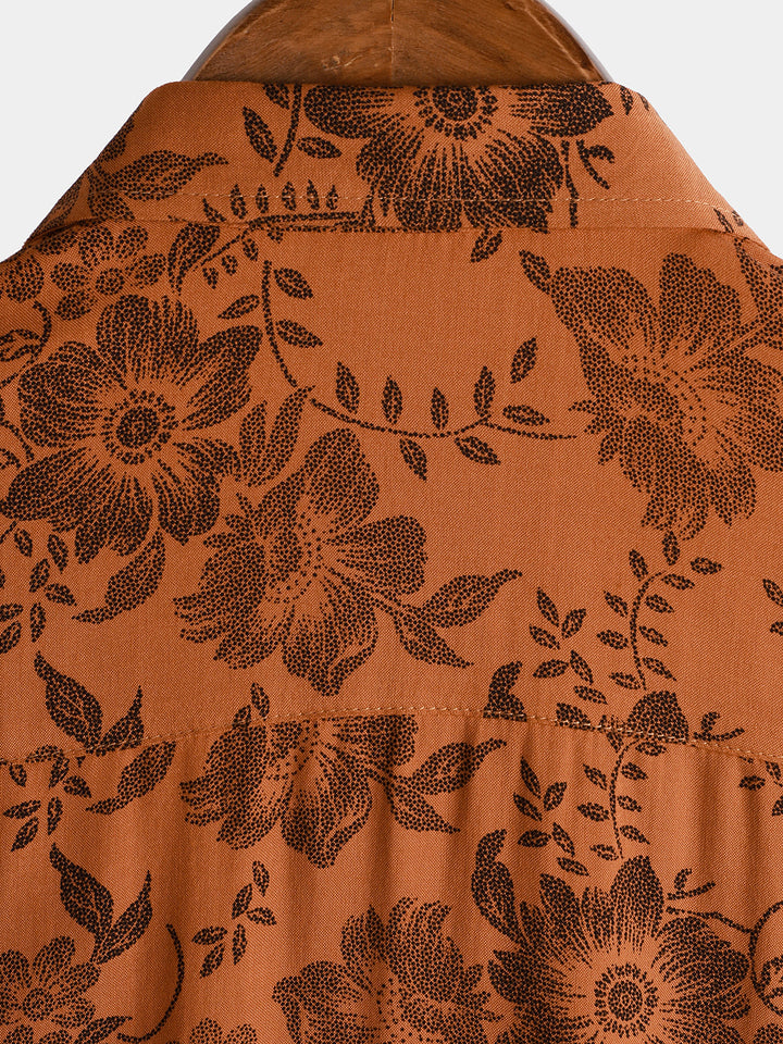 W&W Mode | Retro Blumenmuster Mit Kurzen Ärmeln
