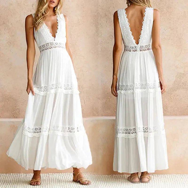 W&W Mode | Spitzenkleid Mit V-ausschnitt