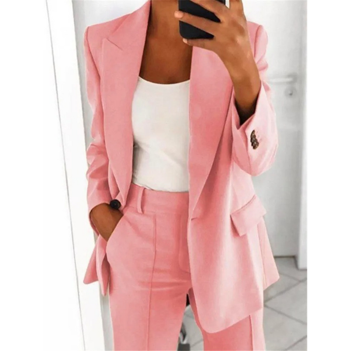 W&W Mode | Ausschnitt Langarm Büro Damen Blazer