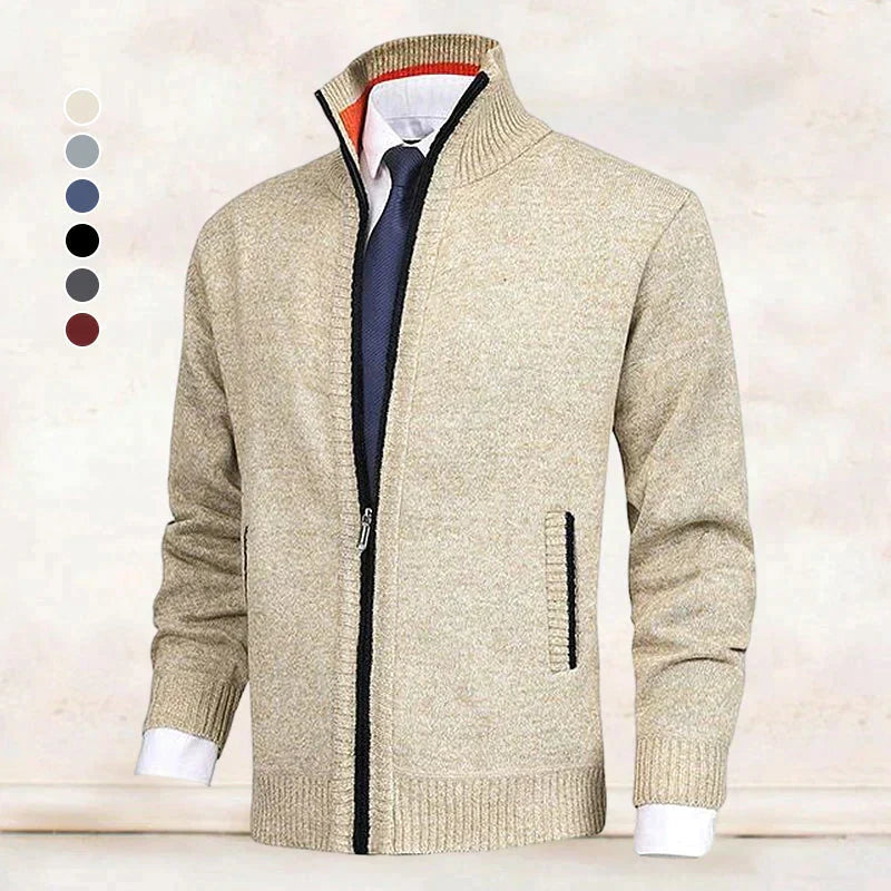 W&W Mode | Elegantes Herrenjackett mit Reißverschluss und Taschen