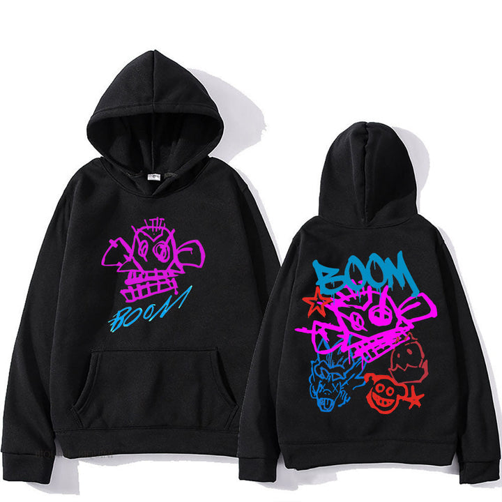 W&W Mode | Arcane Jinx Cartoon Langarm-Hoodie