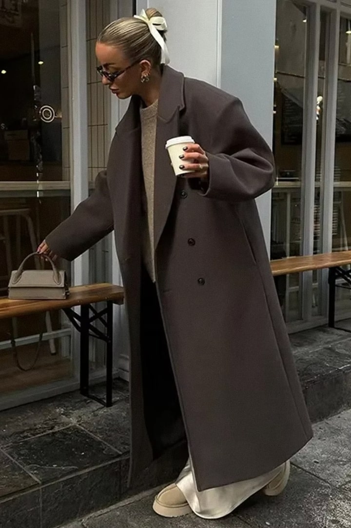 W&W Mode | Übergröße Mantel Jacke Mit Zeitloser Eleganz Für Damen