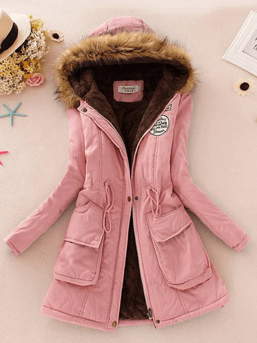 W&W Mode | Damen Parka in Mittellanger Ausführung Mit Reißverschluss