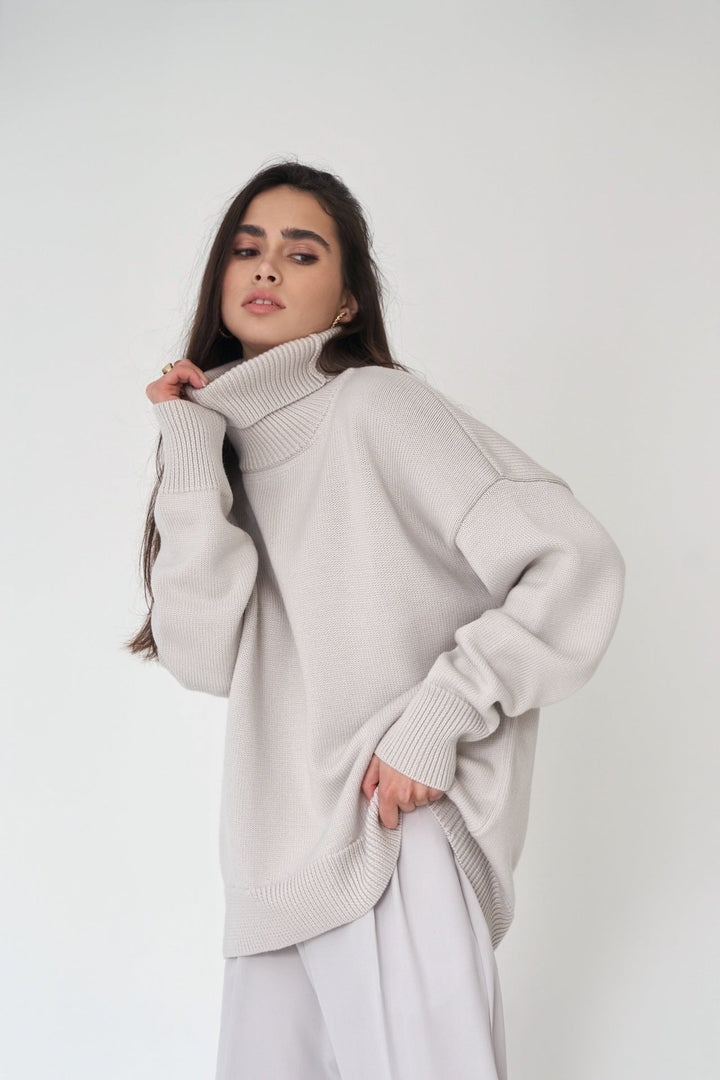 W&W Mode - Winter-Rollkragenpullover mit lockerer Passform