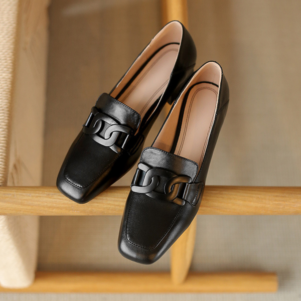 Damen Slipper aus Leder mit orthopädischer Passform