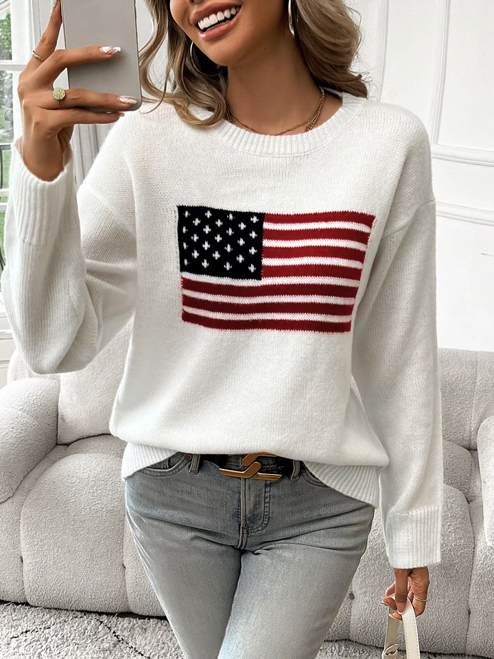 W&W Mode | Baumwollstrickpullover Mit Rundhalsausschnitt