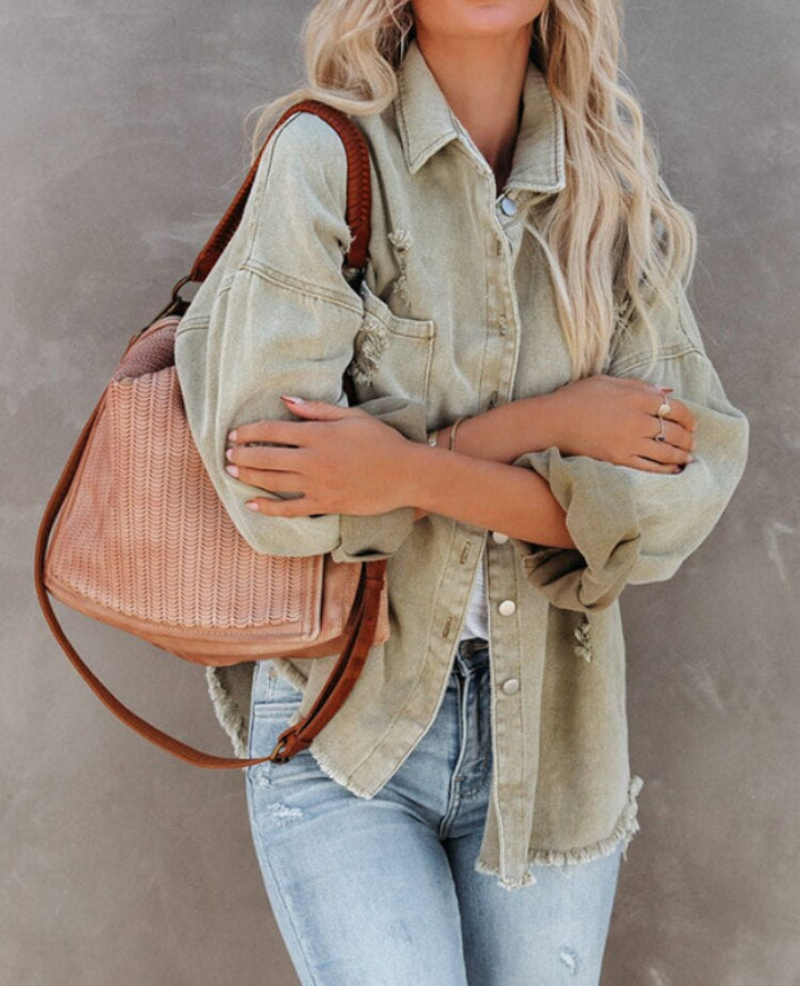 W&W Mode | Trendiges Denim-Jacke für Damen - Stilvoll und Vielseitig