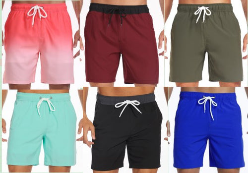 W&W Mode | Elastischer Bund, Einfarbig, Atmungsaktiv, Badehose für Herren