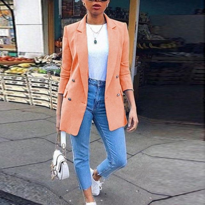 W&W Mode | Damen Blazer Eleganter Longblazer Mit 3/4 Ärmeln, Ideal Für Business Looks