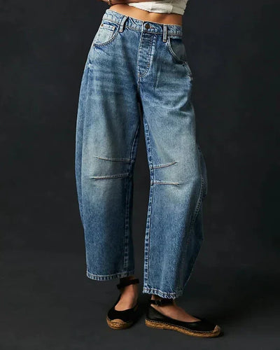 W&W Mode | Mitteltaillierte Röhrenjeans für Frauen