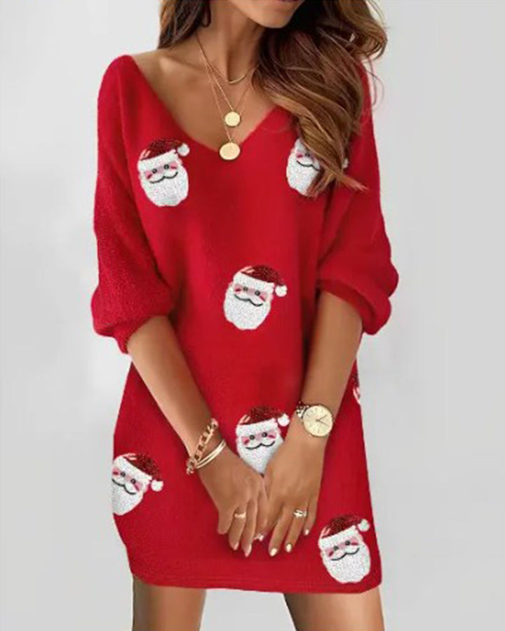 W&W Mode | Kleid mit Kleinen Weihnachtsmännern