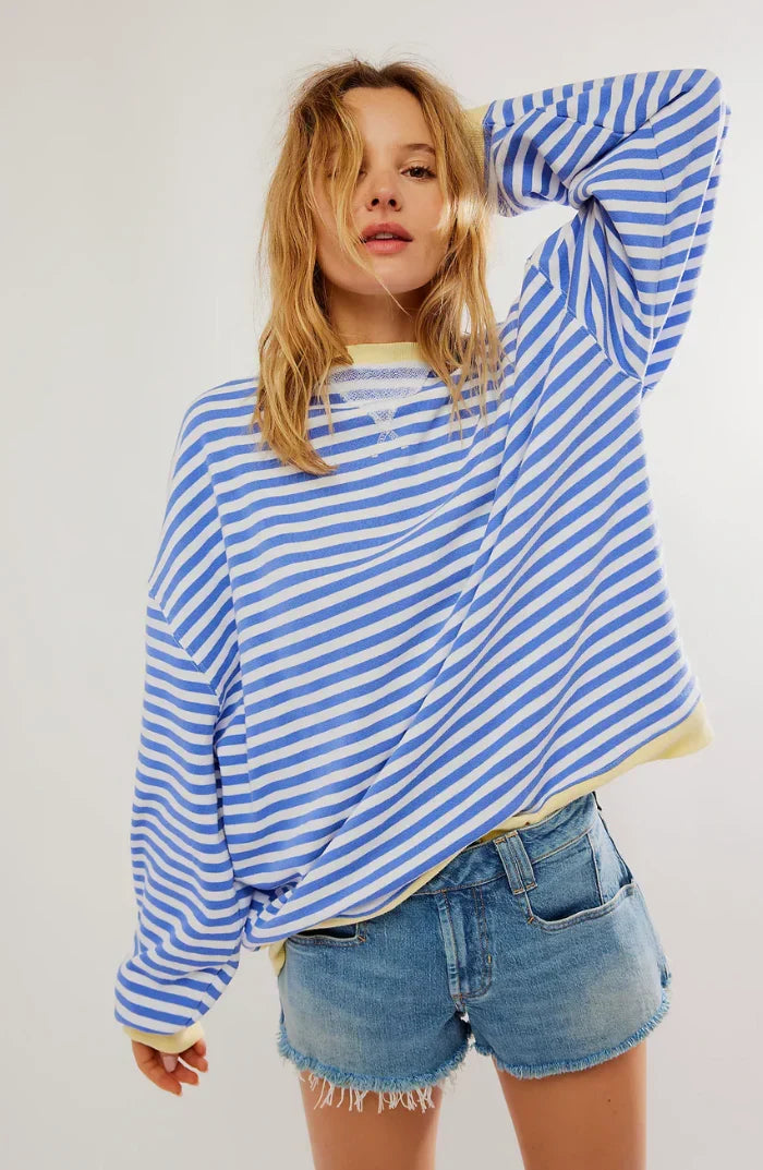 W&W Mode | Bequemer Gestreifter Pullover