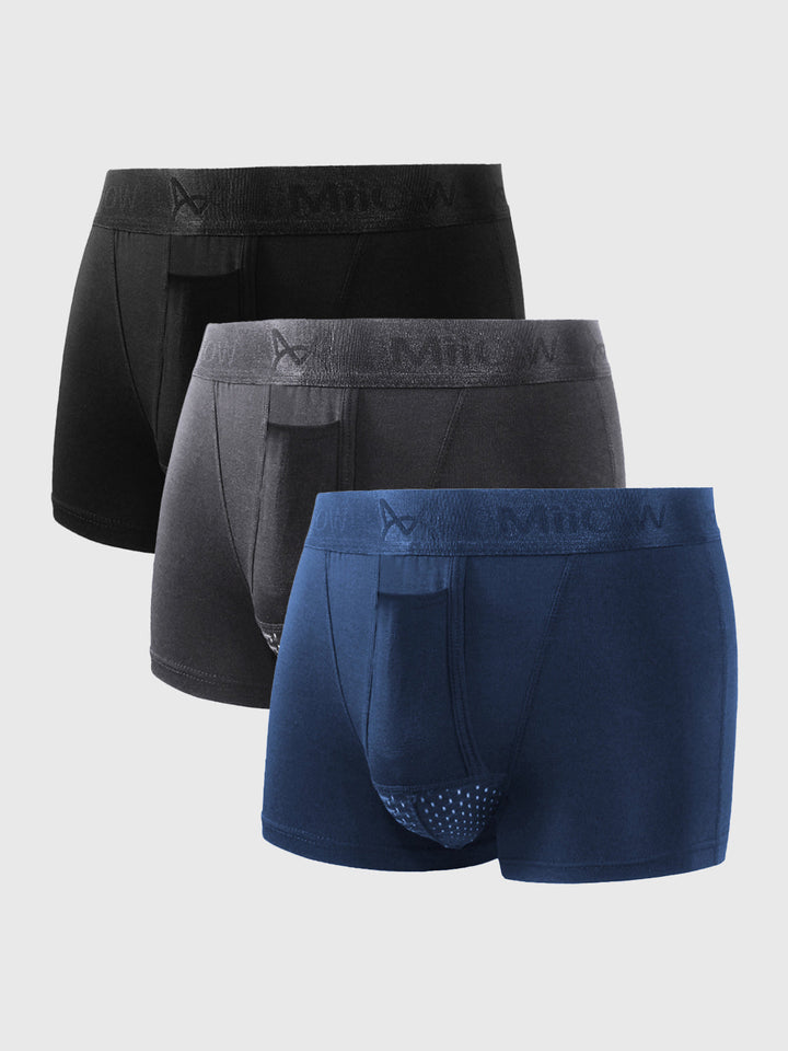 W&W Mode | Atmungsaktive Herren Boxershorts Weich & Unterstützend (3 Pack)