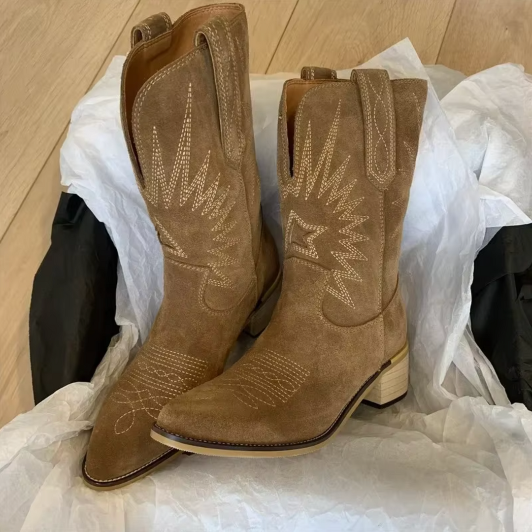 W&W Mode | Broderede Vintage Stiefel