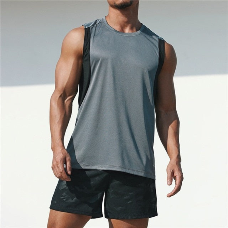 W&W Mode | Sport T-Shirt für Herren ärmellos im Freizeitschnitt