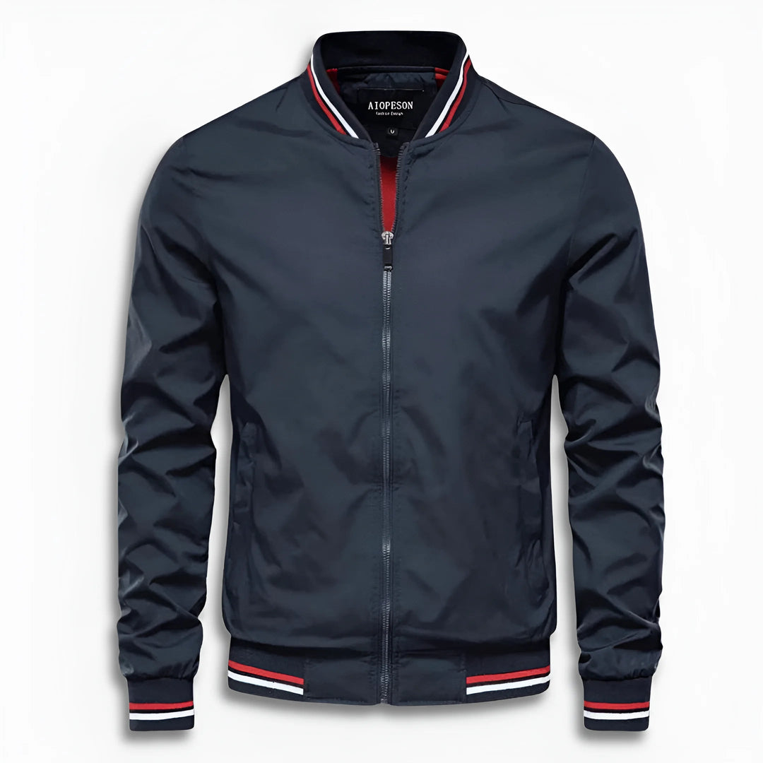 Herren Lässige Übergangsjacke mit Wasserabweisender Oberfläche & Stehkragen W&W Mode