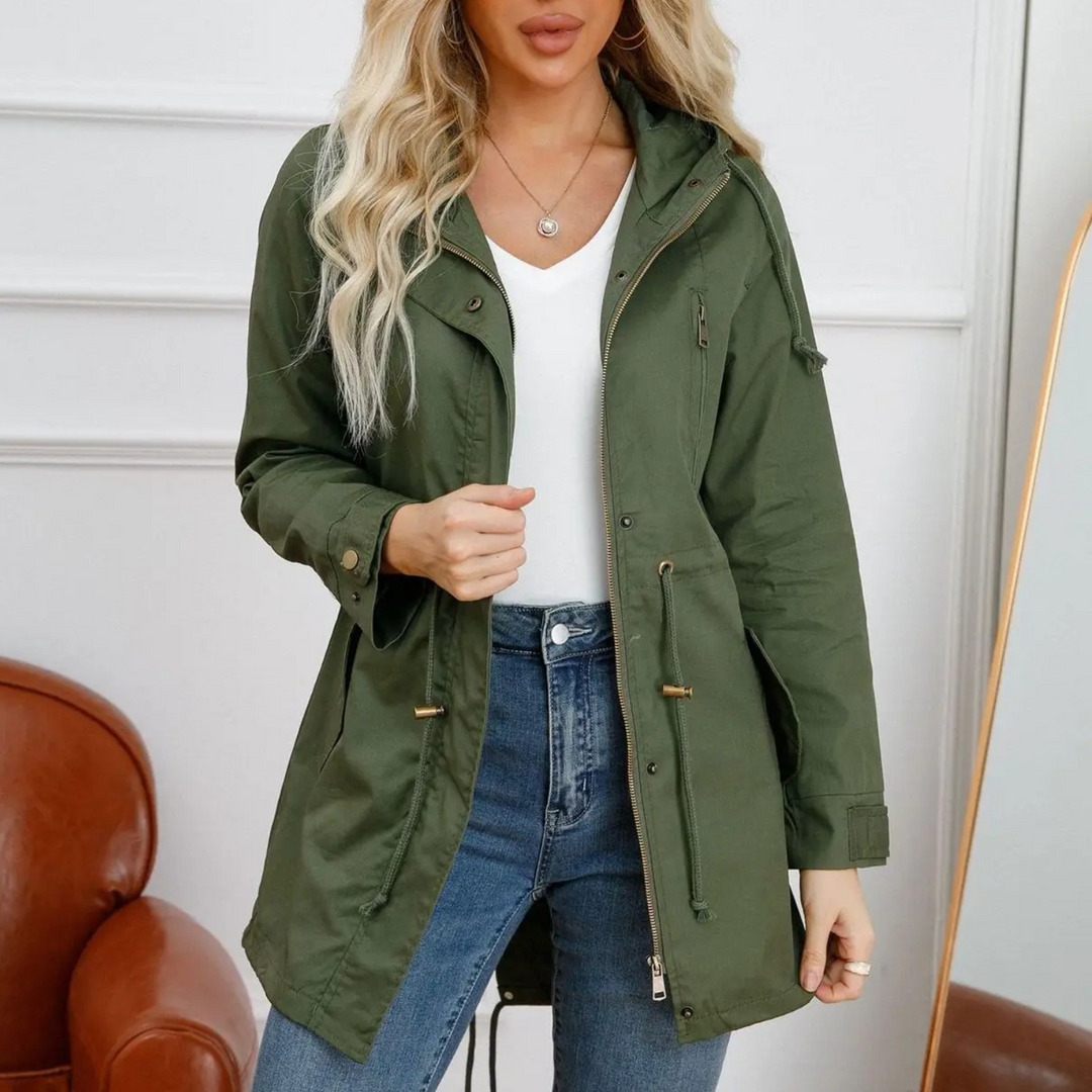 W&W Mode | Wasserdichte Langärmelig Kapuze Jacke mit Einstellbarer Kordelzug