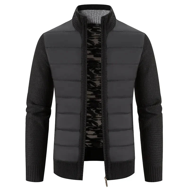 W&W Mode | Hybridjacke Aus Gesteppter Strickware Für Herren