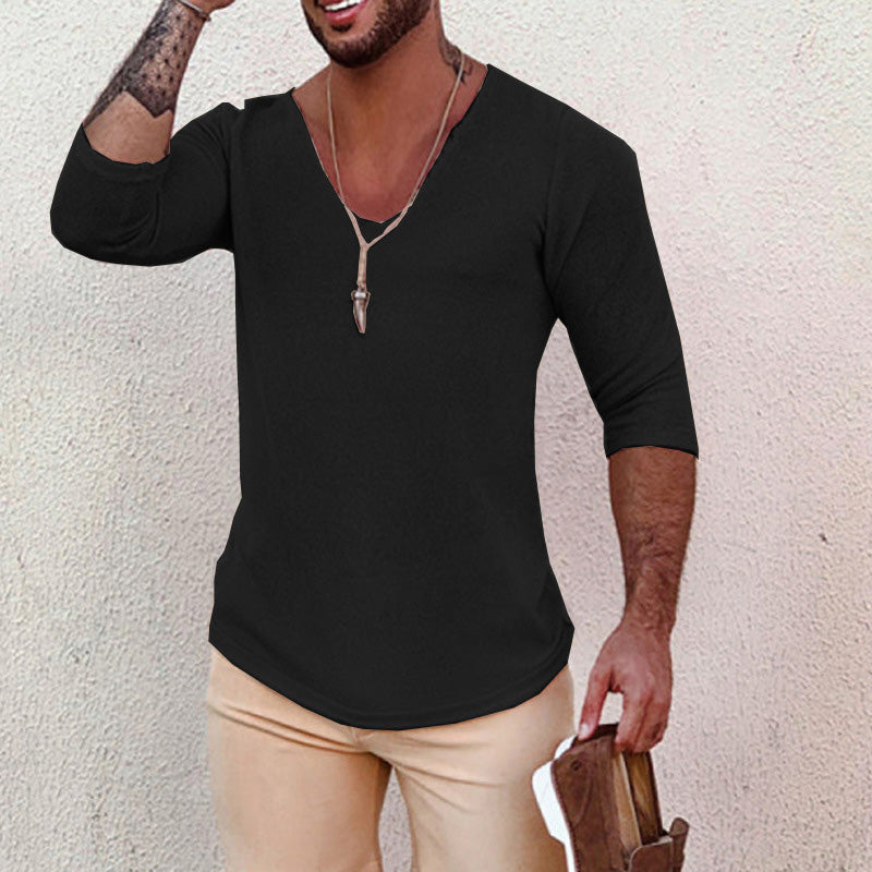 W&W Mode | Modische Leichte V-hals Pullover Für Herren Mit Langen Ärmeln
