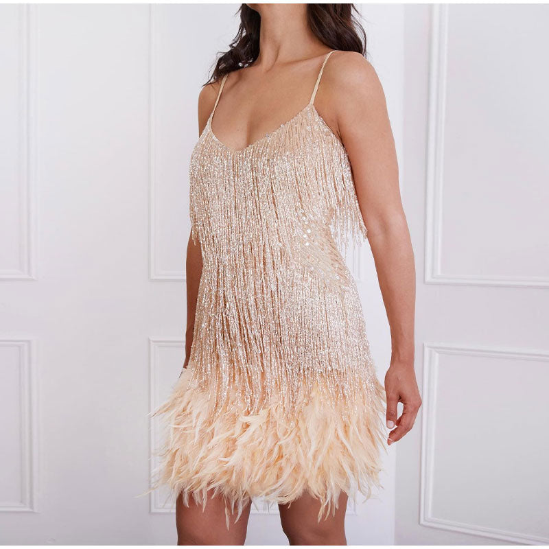 W&W Mode | Schillerndes Samba-Rumba-Cocktailkleid