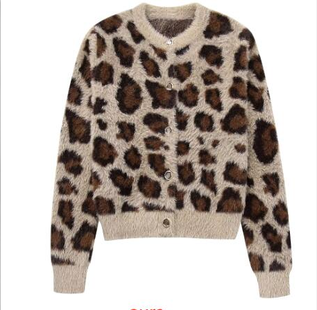 W&W Mode | Braun Leopard Strickjacke