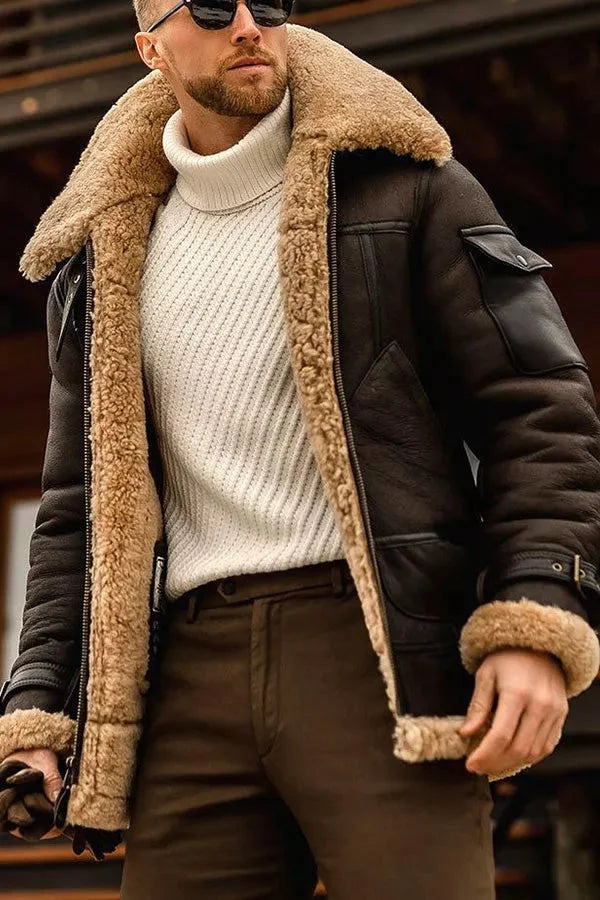 W&W Mode | Coole Bunte Vegane Lederjacke für Herren