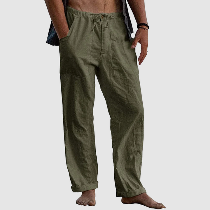 W&W Mode | Lässige Leinenhose mit Kordelzug