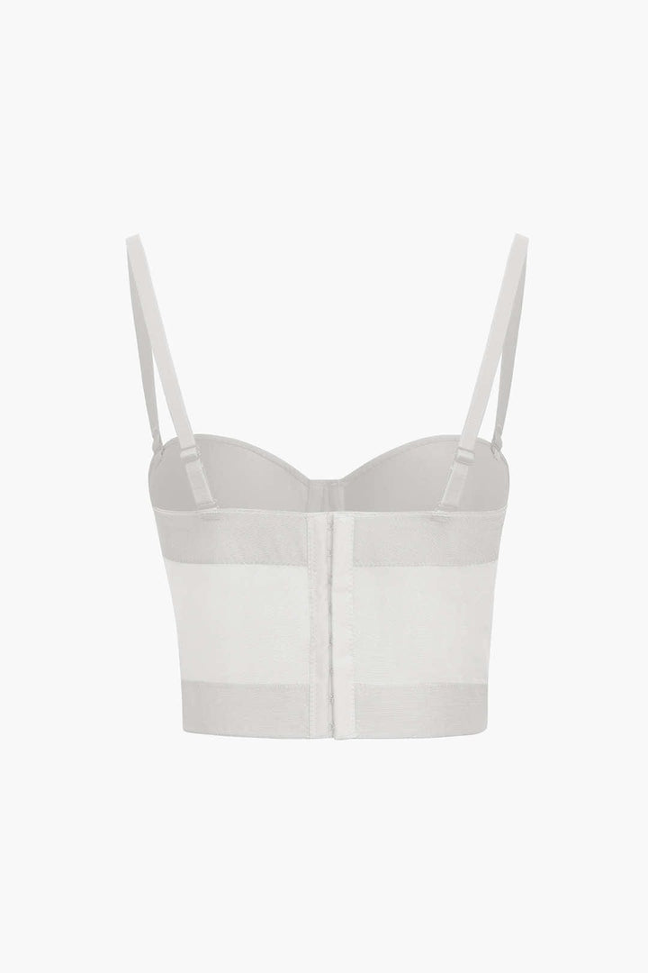 W&W Mode | Figurbetontes Bustier Top Mit Bügel Cups Und Transparenter Mesh Struktur