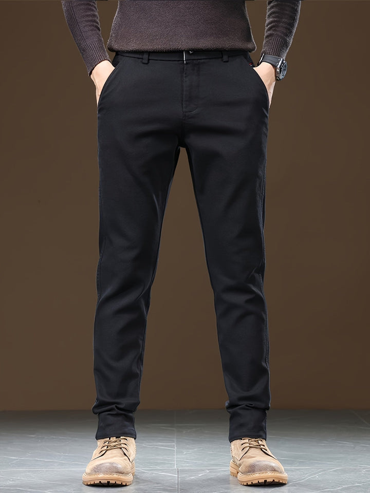 W&W Mode | Baumwoll Herren Chino Hose, Reguläre Passform, Dehnbarem Stoff