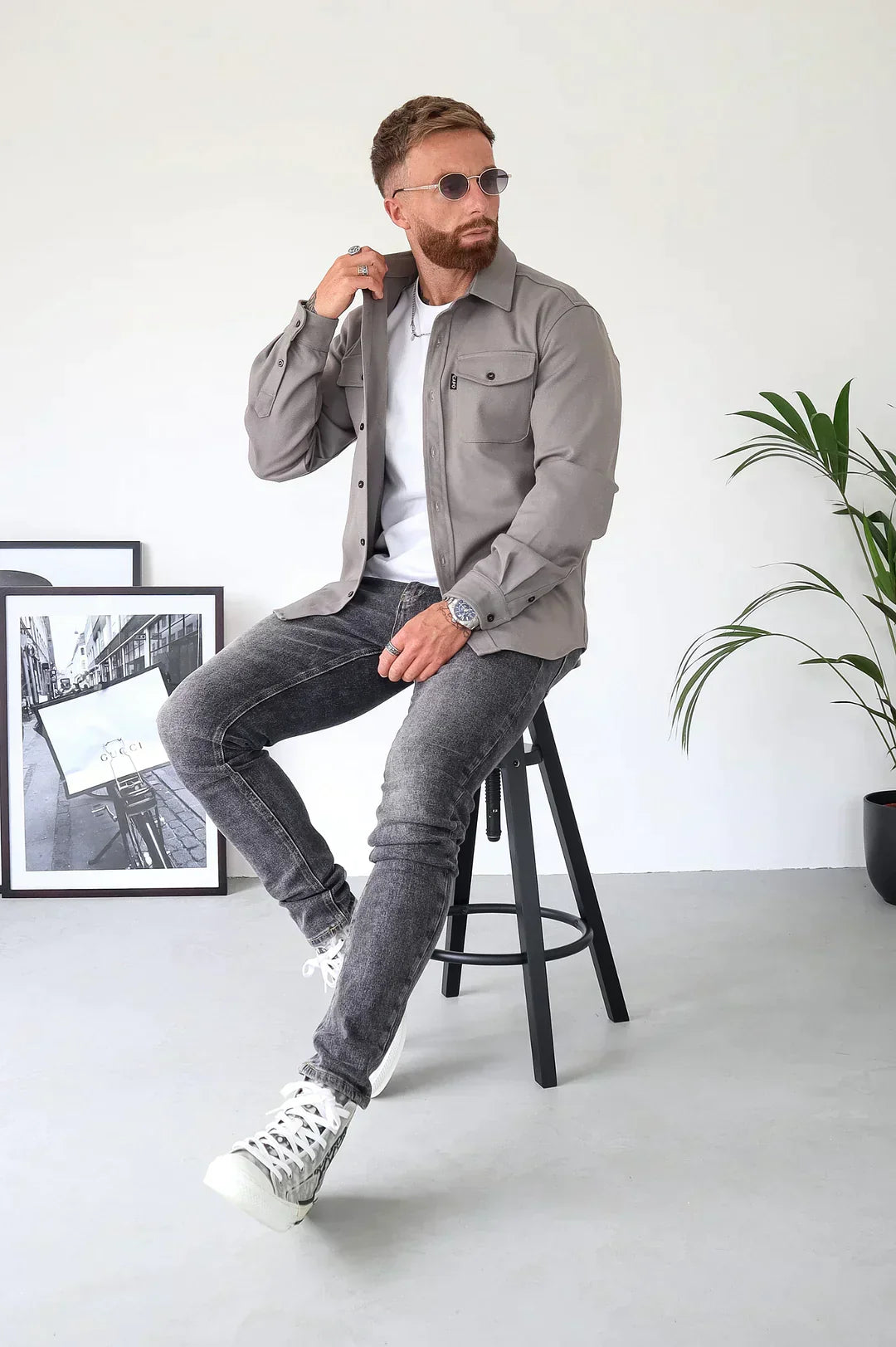 W&W Mode | Premium-Jacke mit Knopfverschluss für Herren | Stylische und bequeme Jacke