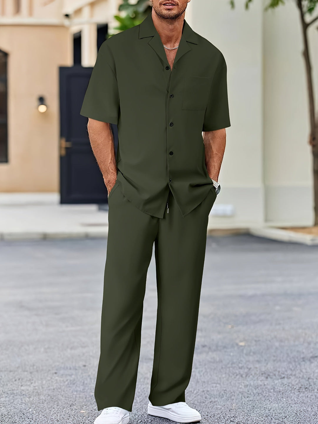 W&W Mode | Sommeroutfitsatz in Einfarbiger Farbe