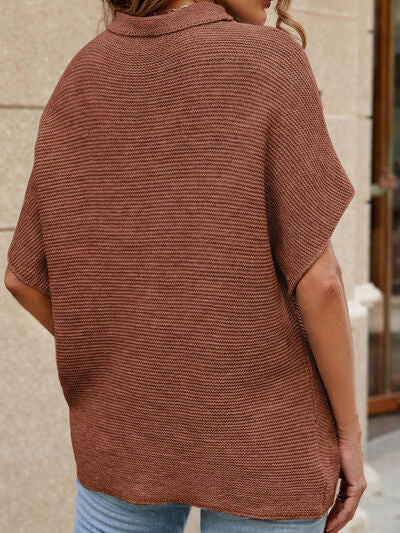 W&W Mode | Stilvolle Sweater Mit Kurzen Ärmeln und Rundem Hals