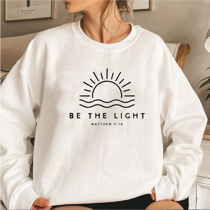 W&W Mode | Stijlvolle Sweater "BE THE LIGHT"