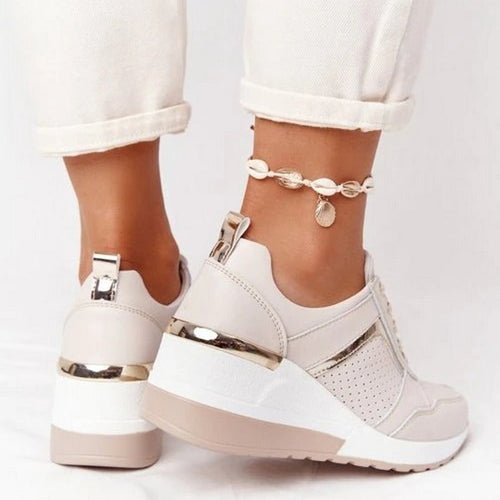 W&W Mode | Plattform Sneaker Damen - leichte Freizeitschuhe