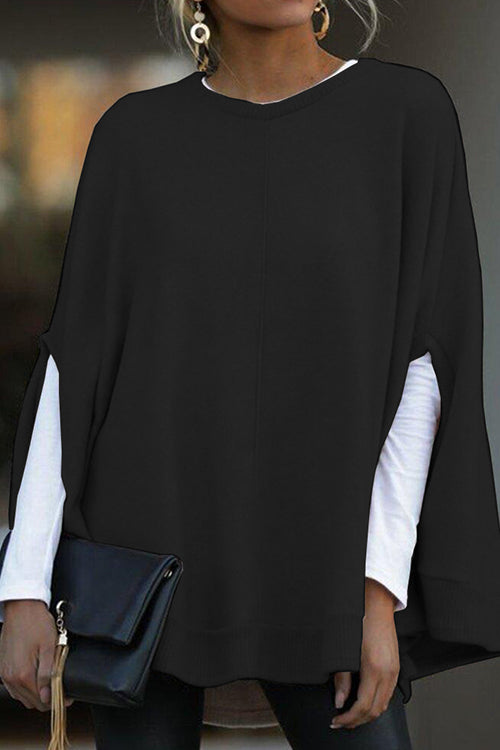 W&W Mode | Rosiedress Rundhals Batwing Ärmel Umhang Top