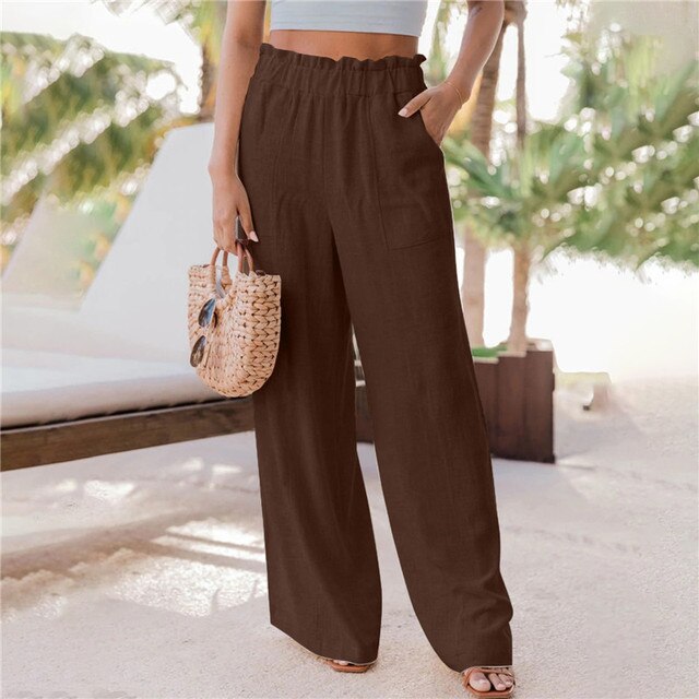 Zeitlose Hose mit weitem Bein