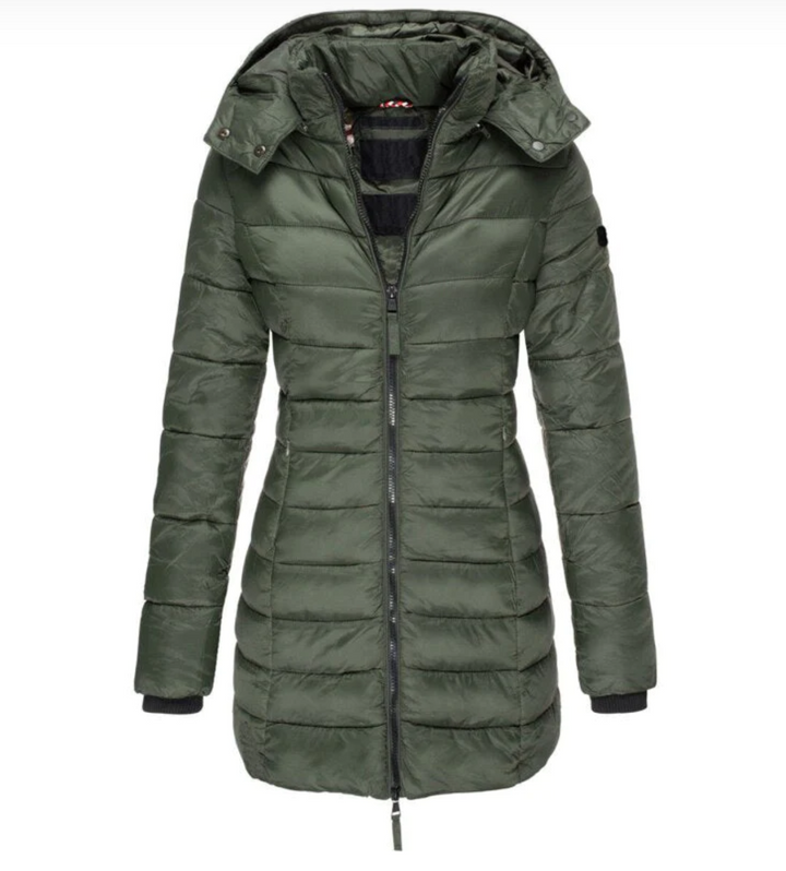 W&W Mode Elisa - Die beste und kuscheligste Daunenjacke mit Kapuze und Reißverschluss