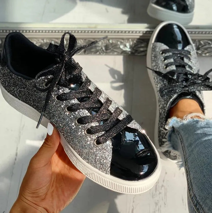 W&W Mode | Luxuriöser Lässiger Glitzer Damenschuh Stil