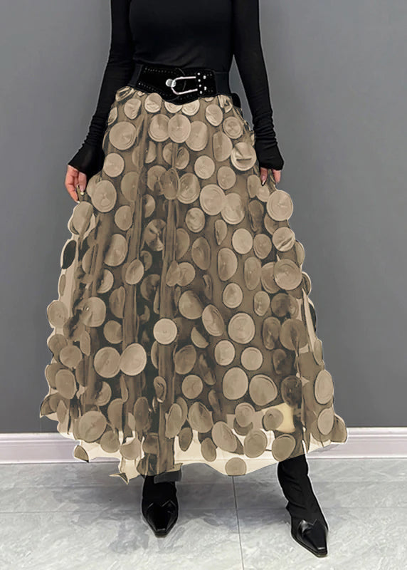Damen Rock aus Tüll & Polka-Dot-Material mit Patchwork-Design & Schickem Look | W&W Mode