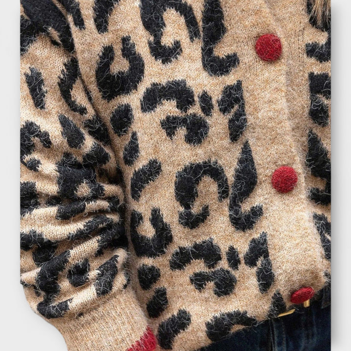 W&W Mode | Braun Leopard Strickjacke