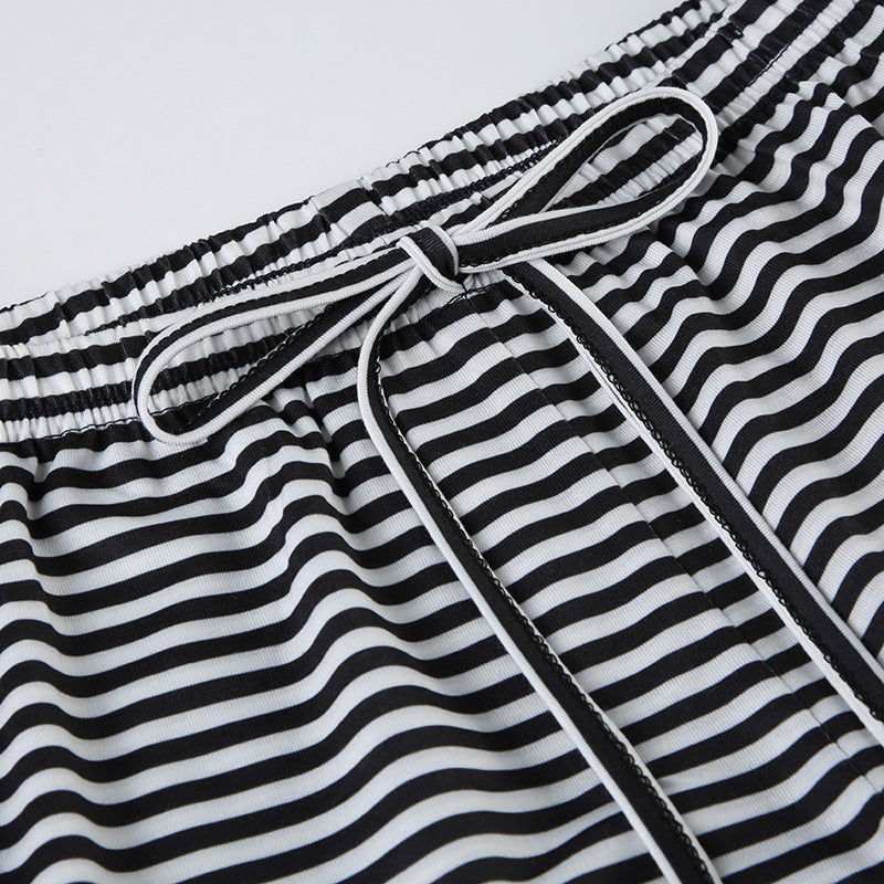 W&W Mode | Gestreifte Loungehose
