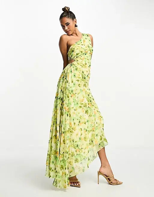 W&W Mode | One Shoulder Maxikleid