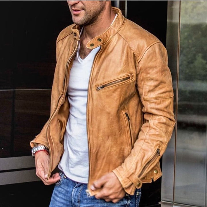 W&W Mode - vielseitige Lederjacke für Männer