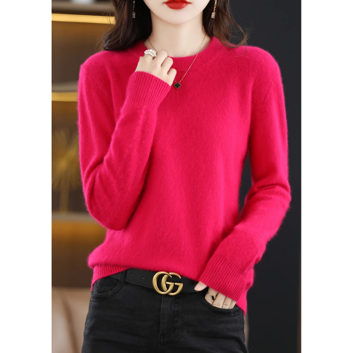 W&W Mode | Kaschmir Pullover Damen Luxuriöser Rundhalsausschnitt, Weich & Modisch