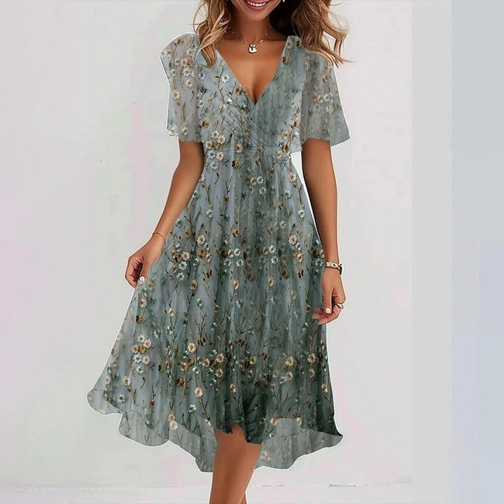 W&W Mode | Damenkleid Mit V-ausschnitt
