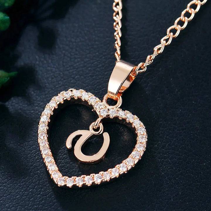 W&W Mode | Buchstaben Zirkon Liebe Kette Schmuck Anhänger