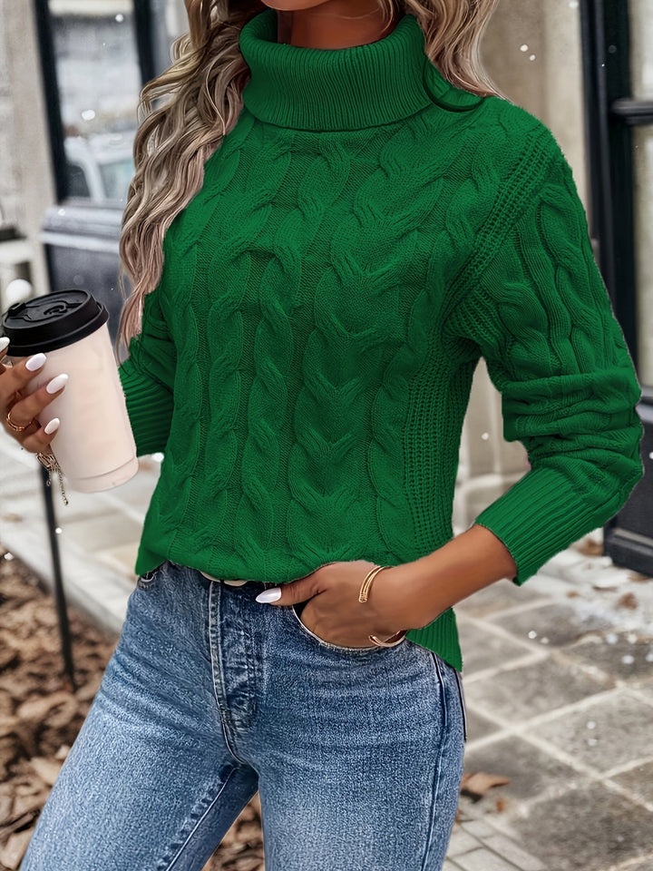 W&W Mode | Rollkragenpullover im Kabelstrick Design