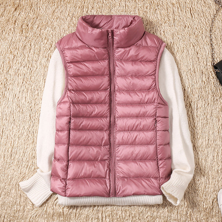 W&W Mode | Ärmellos Daunen Weste Jacke Mit Reissverschluss