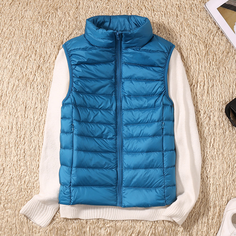 W&W Mode | Ärmellos Daunen Weste Jacke Mit Reissverschluss