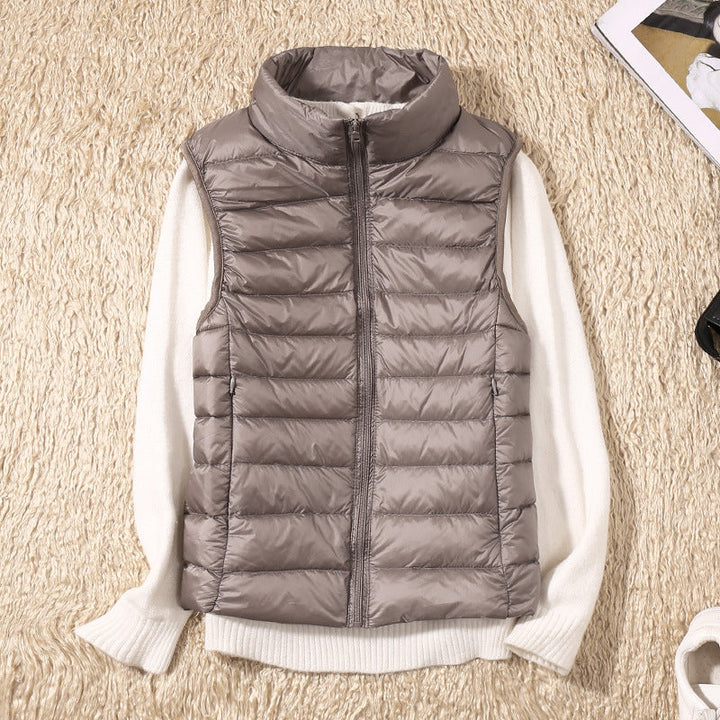 W&W Mode | Ärmellos Daunen Weste Jacke Mit Reissverschluss